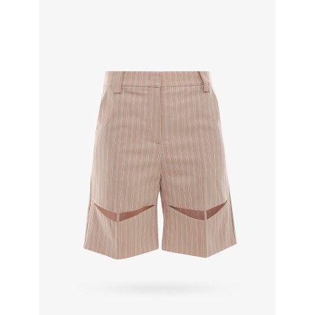 Wool blend bermuda shorts with striped motif