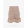 Wool blend bermuda shorts with striped motif