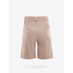Wool blend bermuda shorts with striped motif