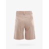Wool blend bermuda shorts with striped motif