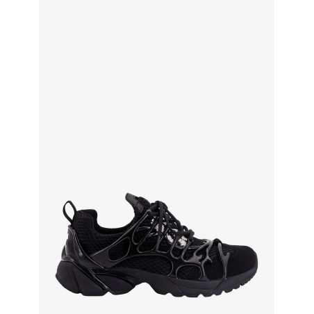 Mesh sneakers with embossed rubber detail
