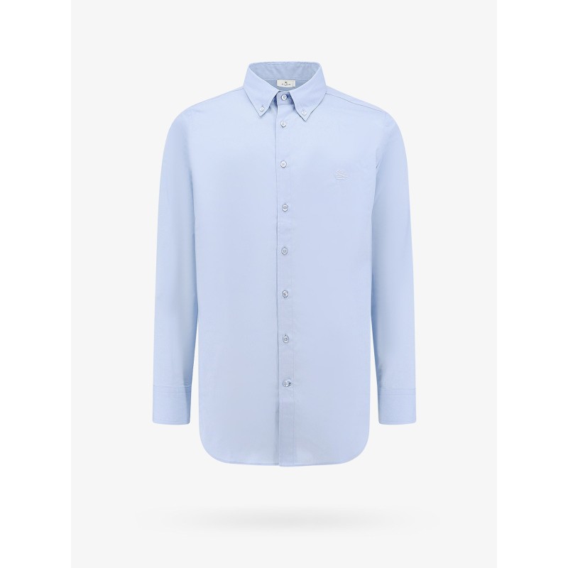 Cotton shirt with embroidered pegaso logo