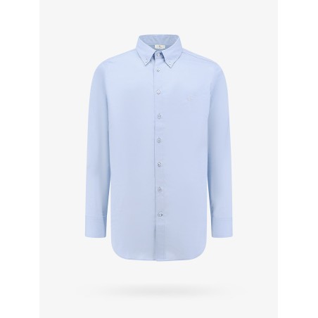 Cotton shirt with embroidered pegaso logo