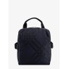 Nylon shoulder bag with check motif