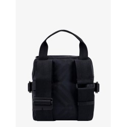 Nylon shoulder bag with check motif