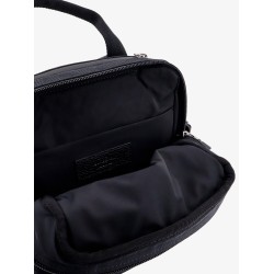 Nylon shoulder bag with check motif