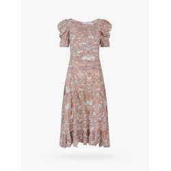 Chiffon dress with multicolor print