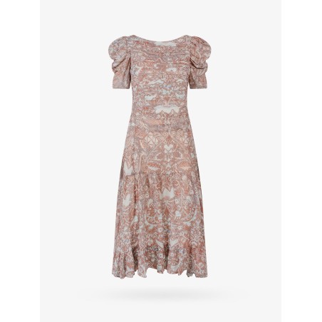 Chiffon dress with multicolor print
