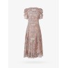 Chiffon dress with multicolor print