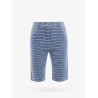 Denim bermuda shorts with tweed profiles