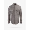Linen shirt with striped motif