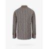 Linen shirt with striped motif