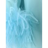 Dress with natural feathers with knot on the front