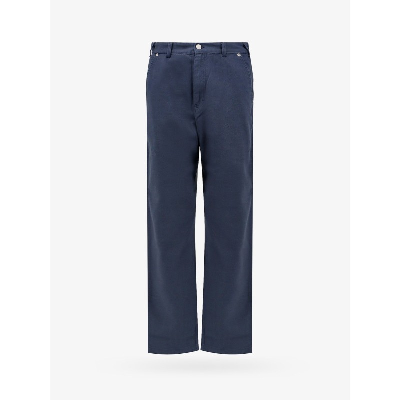 Cotton trousers with used effect
