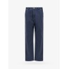 Cotton trousers with used effect