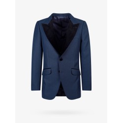 Single-breasted blazer with velvet details