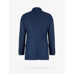Single-breasted blazer with velvet details
