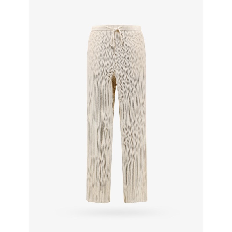 Ribbed cotton blend trouser