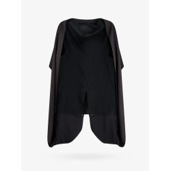 Wool top with satin detail