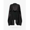 Wool top with satin detail