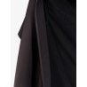 Wool top with satin detail