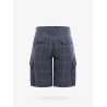 Linen madras bermuda shorts