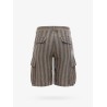 Linen striped bermuda shorts