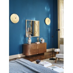 Colourdisc vase in brass and murano glass