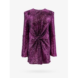 Mini dress with sequins and knot on the front