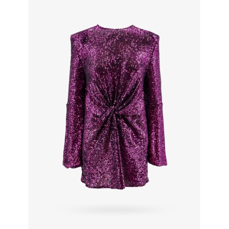 Mini dress with sequins and knot on the front