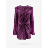 Mini dress with sequins and knot on the front