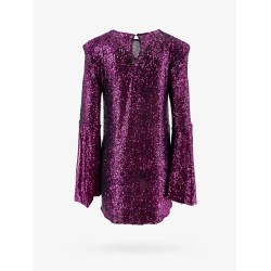 Mini dress with sequins and knot on the front