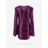 Mini dress with sequins and knot on the front