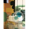 Colourdisc painted brass brass with murano glass decorative elements by venini