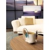 Colourdisc vase in brass with murano glass elements