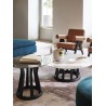 Colourdisc vase in brass with murano glass elements