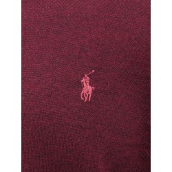 Wool slim fit sweater with logo embroidery
