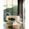 Colourdisc vase in brass with murano glass elements