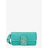 Recycled nylon shoulder bag with frontal monogram