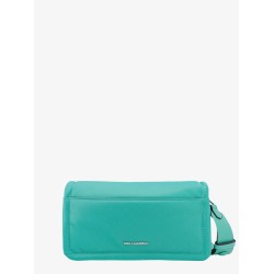 Recycled nylon shoulder bag with frontal monogram