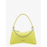 Recycled material shoulder bag with embossed logo print