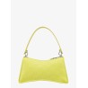 Recycled material shoulder bag with embossed logo print