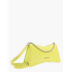 Recycled material shoulder bag with embossed logo print