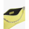 Recycled material shoulder bag with embossed logo print