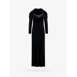 Satin dress with lace profile