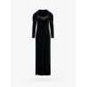 Satin dress with lace profile