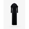 Satin dress with lace profile