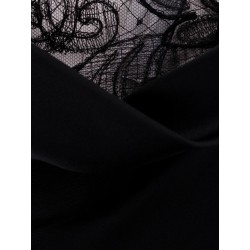 Satin dress with lace profile