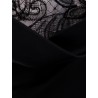 Satin dress with lace profile