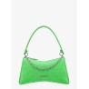 Recycled material shoulder bag with embossed logo print